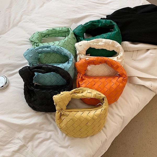 

evening bags branded women's shoulder pu leather handbag for women summer weave handbags and purses female travel 230130