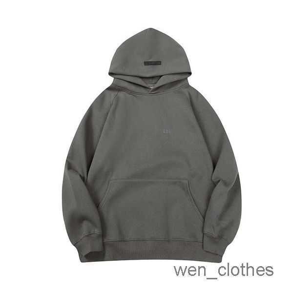 

fear of mens womans clothing hoodies sweatshirts double line esse trend simple letter hoodie on chest fog coat for men women hoody black gra