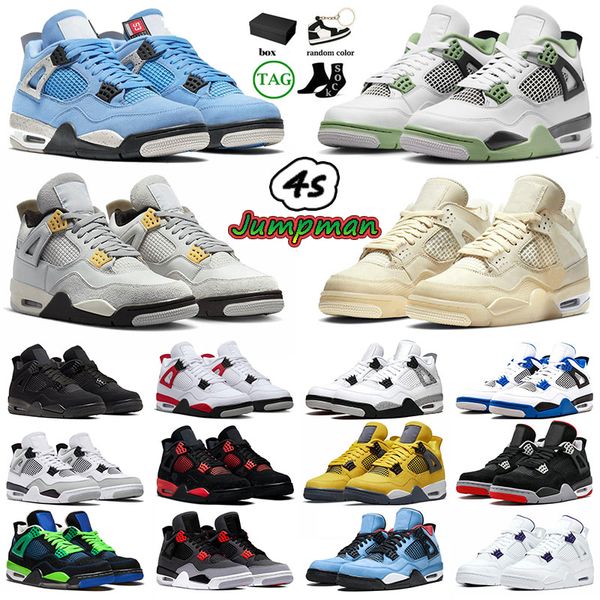 

4 shoes for men women 4s military black cat sail seafoam red thunder cactus jack blue university infrared cool grey pn dust travis purple ju