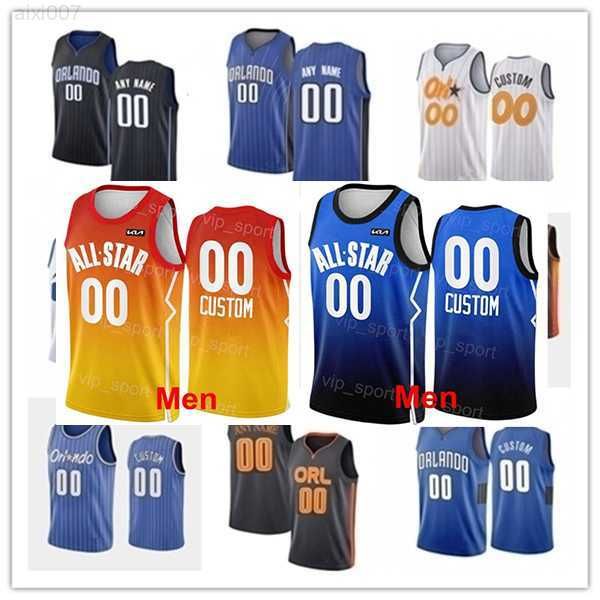 

2022 all-star men women youth orlando''magic''custom 5 paolo banchero 22 franz wagner 34 wendell carter jr. 20 markelle, Black;red