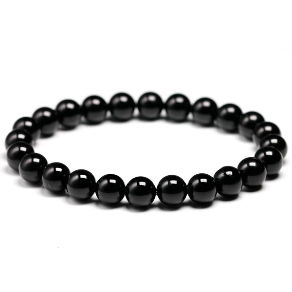 

beaded natural black tourmaline bracelet 6 8 10 mm stone beads bracelet gem stone energy bracelet men yoga energy handmade women gift 230131