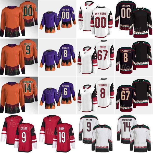 

custom man woman youth hockey reverse retro 8 nick schmaltz jersey 14 shayne gostisbehere 9 clayton keller 67 lawson crouse 72 travis boyd 1, Black;red