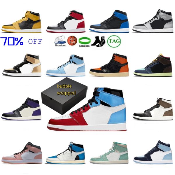

1 jumpman men basketball shoes women mens 1s university blue sneakers chicago red high hyper royal barely orange digital pink size 36-47