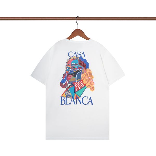

mens t shirt summer style designer tshirts embroidery casablanc letter printing loose tees trend short sleeve casual shirts asian size s-xx, White;black