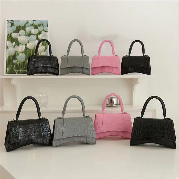 

5A hourglass bags Designer Fashion Women Lady Bag Handbags hourglass Straps Shoulder mini style crossbody Tote Purse Genuine Leather crocodile Skin Graffiti, More pics