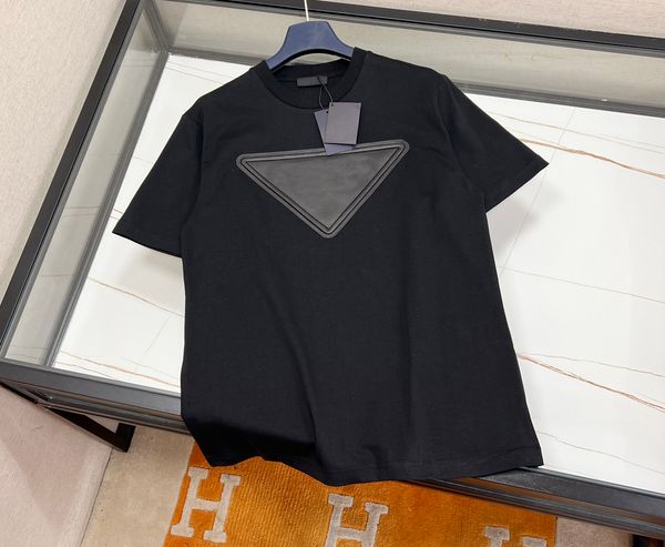 

2023ss summer m&s clothing men's short-sleeved t-shirt women's designer patchwork letters cotton round neck pullover casual versat, White;black