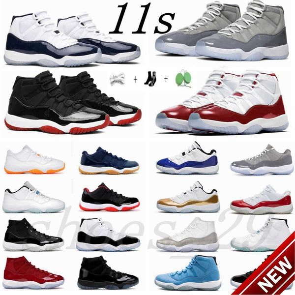 

2023 og basketball shoesmens women shoes 11s cherry midnight navy cool grey pure violet citrus legend gamma unc bred low cap g