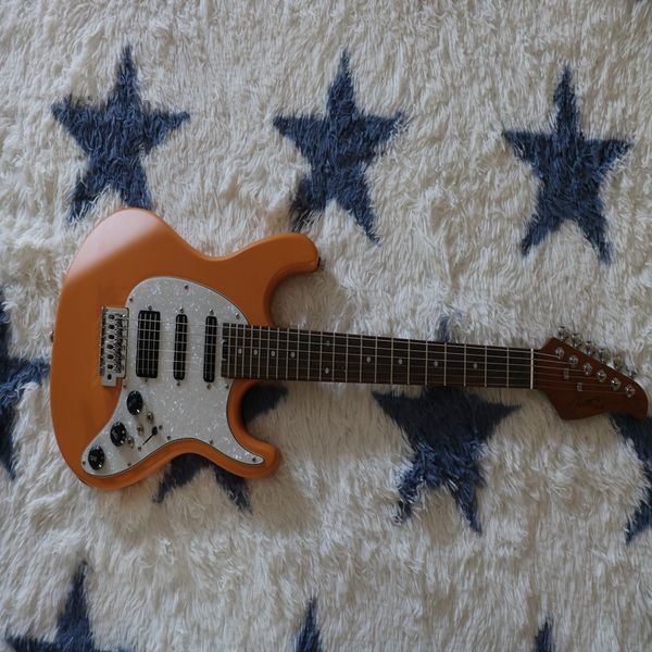 

orange matte body high-end pickup six-string electric guitar