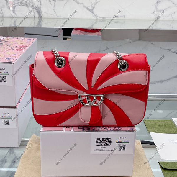 

22ss womens marmont leather shoulde bags diagonal crossbody bag luxury designer gold metal handbags for women large capacity small size 26cm