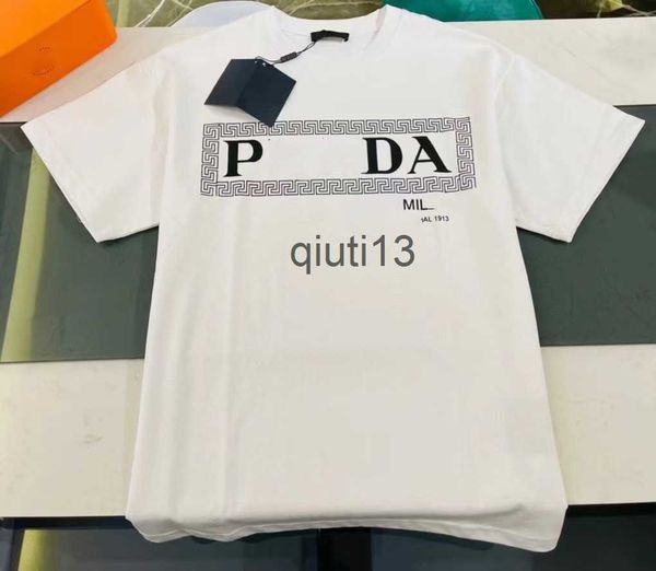

men's t-shirts 2022ss designer tide t shirts chest letter laminated print short sleeve high street loose oversize casual t-shirt pure c, White;black