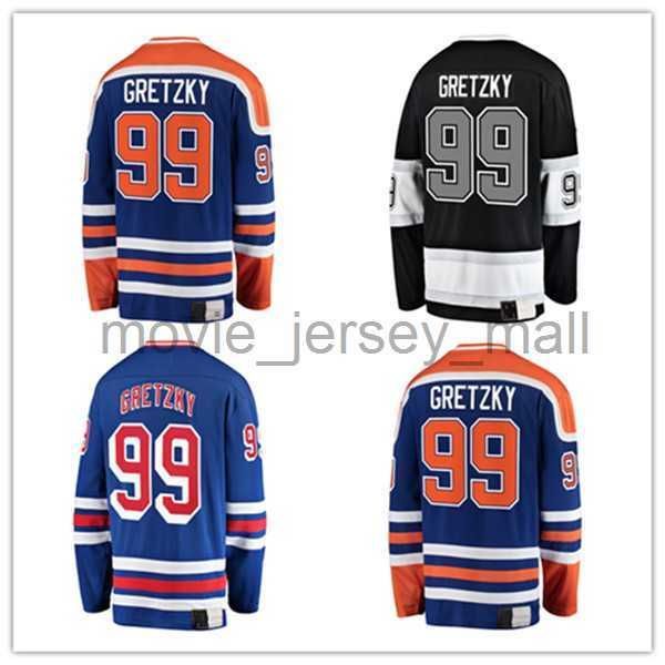 

custom hockey jerseys wayne gretzky 99 jersey blue black 4 teams color size m-xxxl stitched men, Black;red