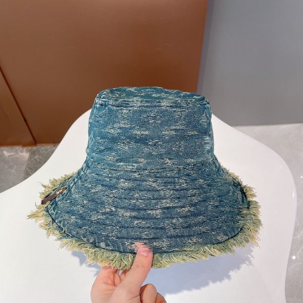 

snapbacks 2023 men designer bucket hat letter printed denim mens designers sun hats fashion blue women luxury sunhat, Black;white