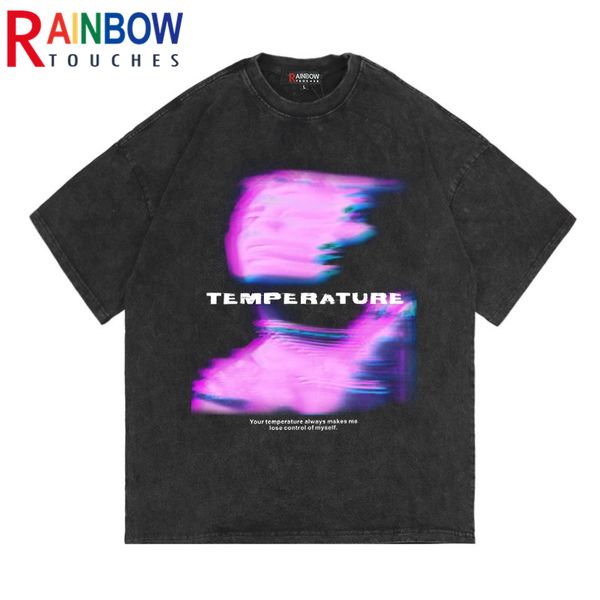 

men's t-shirts rainbowtouches washed vintage original design ghosting high street graphic fashion mens s 230131, White;black
