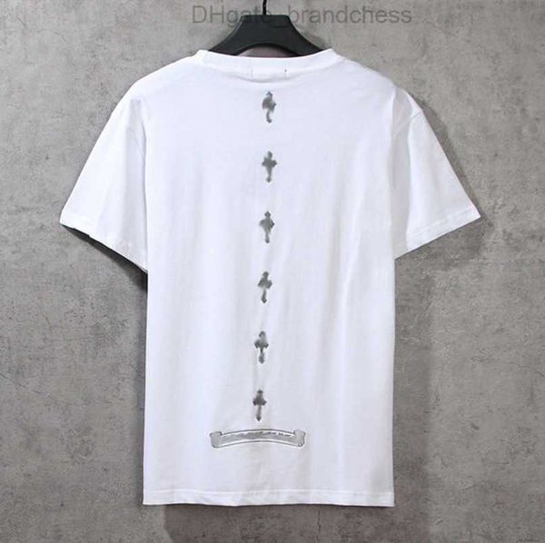 

men's fashion luxury t shirt brand short sleeve tees men women sanskri letter couple t-shir sweashir horseshoe flower polos cross tee, White;black