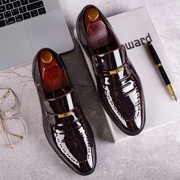 

dress shoes loafers men 3848 large size fashion breathable casual business male mens shoe zapatos de vestir los hombres 230130, Black