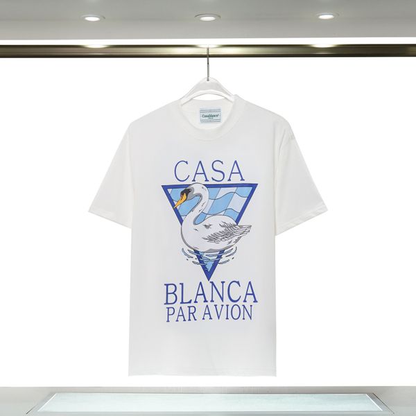 

designer mens t shirt summer style tshirts embroidery casablanc letter printing loose tees trend short sleeve casual shirts asian size s-xx, White;black