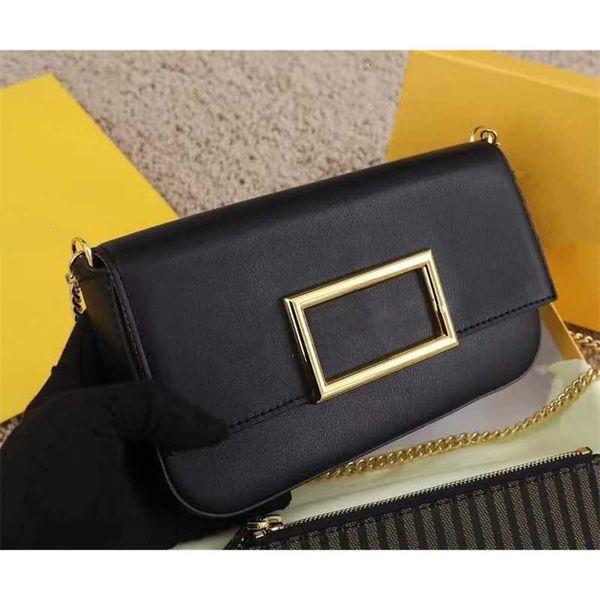 

fashion brand women's handbag design 2023 early spring f family new mini one shoulder chain bag leather women's small square bag m
