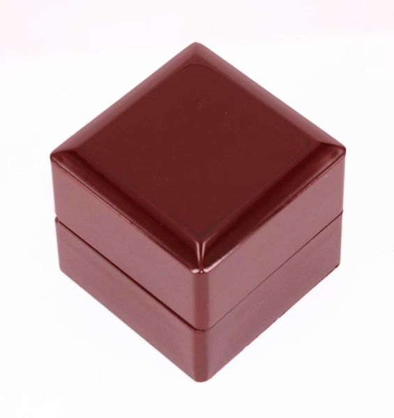 

factory wholesale price one slot wooden ring display box 7*7*5.2(cm) drop shipping3162573, Black;white