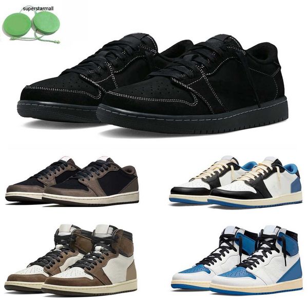 

1 1s mens basketball shoes sneaker cactus jack reverse mocha black phantom fragment sail military blue ridgerock shy high low men women