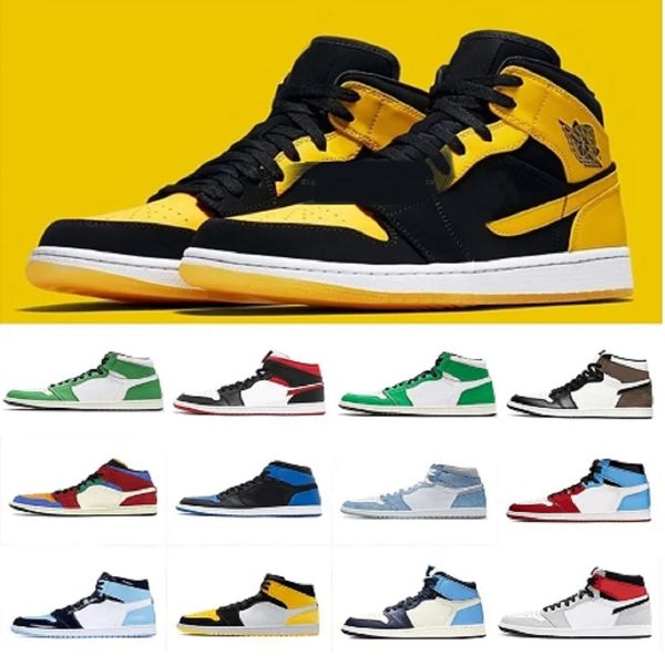 

eur36-47 1s dark mocha shoes 1 retro yellow toe black bred toe banned crimson tint shadow neutral grey hyper crimson fragment jumpman turbo