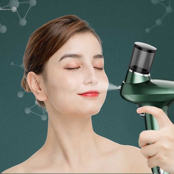 

facial steamer handheld red and blue light oxygen injection cold spray high pressure gun portable sprayer 230801