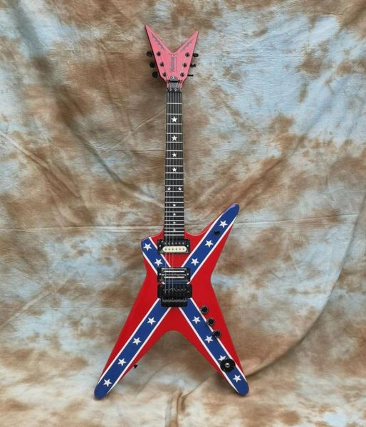

electric guitar handmade unique unusual dimebag dixie rebel flagred1812752
