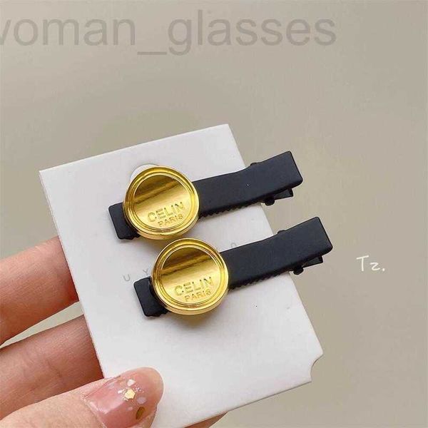 

hair clips & barrettes designer metal letter hair clip, frosted duck beak korean version, side east gate, new high-end accessories, niche cl, Golden;silver