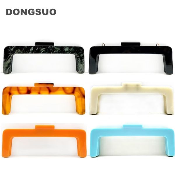 

bag parts accessories resin purse frame acrylic handle sewing kiss clasp with screws diy handbag accessories parts tortoise black 230731
