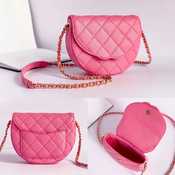 

luxurys flap half moon clutch cross body bags womens mens vacation quilted totes handbag genuine leather fashion designer bag pochette shoul