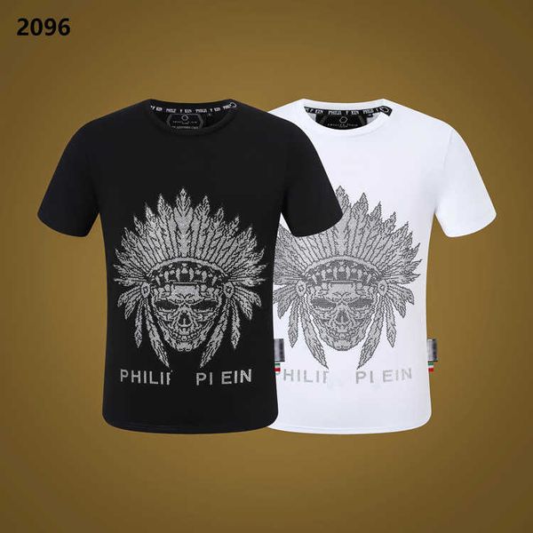 

t-shirt designer skull pictures summer men's high-end t-shirtp1np, White;black