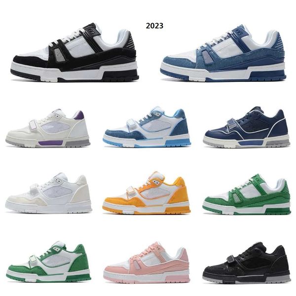

2023 luxury designer mens womens casual shoes trainer sneaker triple white pink sky blue black green yellow low mens sneakers women trainers, Black;red