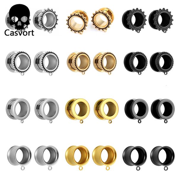 

navel bell button rings cavort 10 pcs wholesale stainless steel diy allergy basic dangle ear gauge plugs tunnels body piercing jewelry expan, Silver