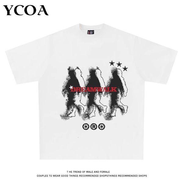

men's tshirts men graphic tshirts oversized cotton summer korean fashion y2k streetwear short sleeve tees pulovers aesthetic clothing, White;black