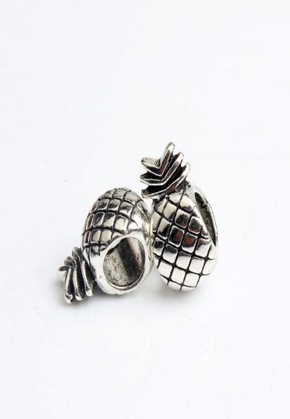 

replacement alloy charm bead pineapple big hole fashion women jewelry european style for diy bracelet necklace panza00276931521, Bronze;silver