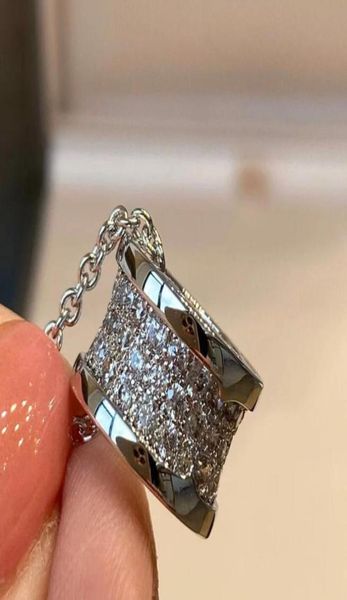 

high version clear cz silver pendant necklaces designer jewelry for women59900486104959