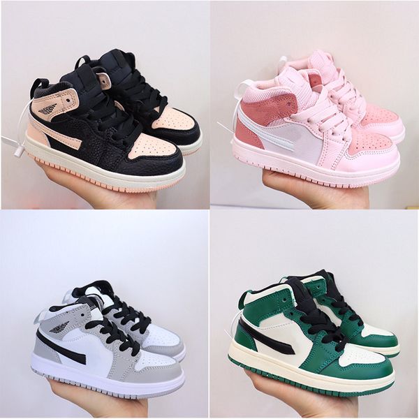 

jumpman 1 1s kids shoes high children basketball sports denim dark mocha university patent red cactus jack digital pink blue black toe boys