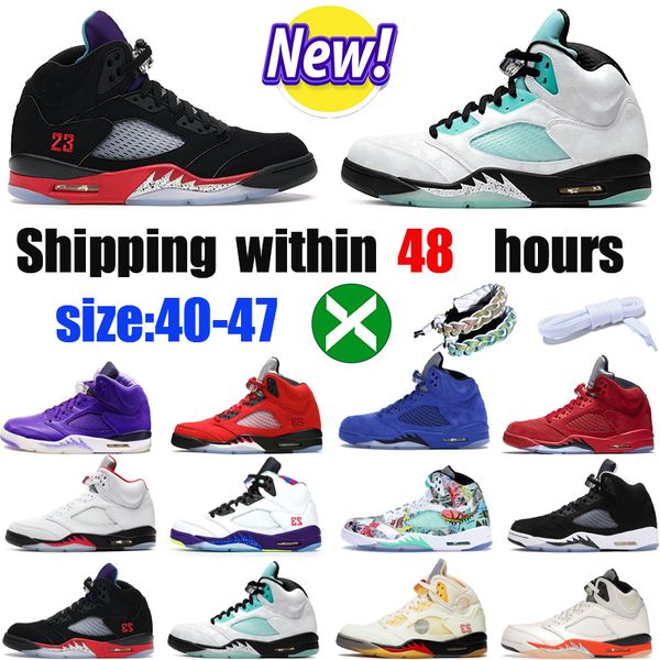 

jumpman 5 5s og basketball shoes retro mens dark concord sail white stealth black metallic alternate grape raging bull red safety orange gre