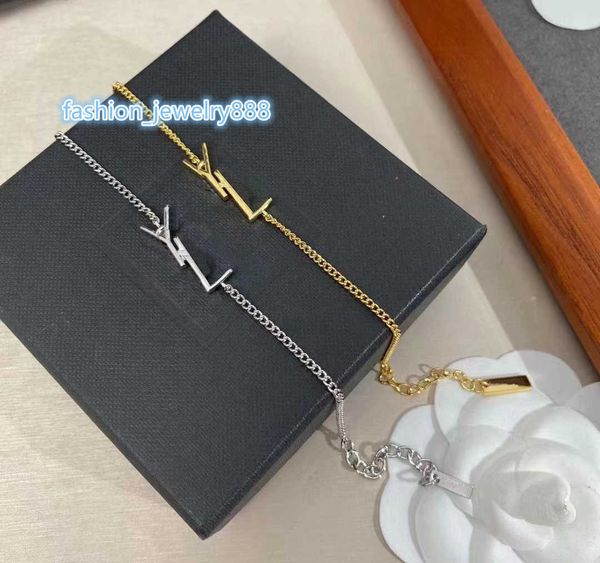 

original designer girls' women letter bracelets elegant love 18k gold bangles y charm bracelet fashion jewelry lady party, Golden;silver
