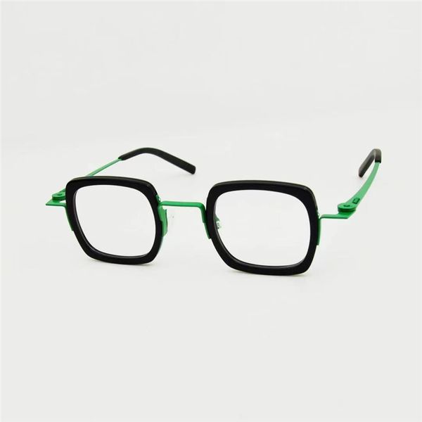 

optical eyeglasses for retro broccoli style anti-blue light lens plate square frame glasses with box, White;black