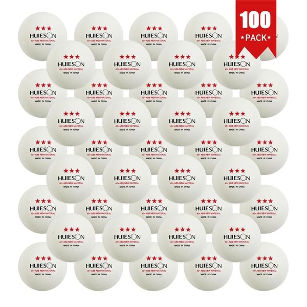 

table tennis balls huieson threestar level 40mm material abs 50 100 pcs training ping pong 28g white yellow 230801