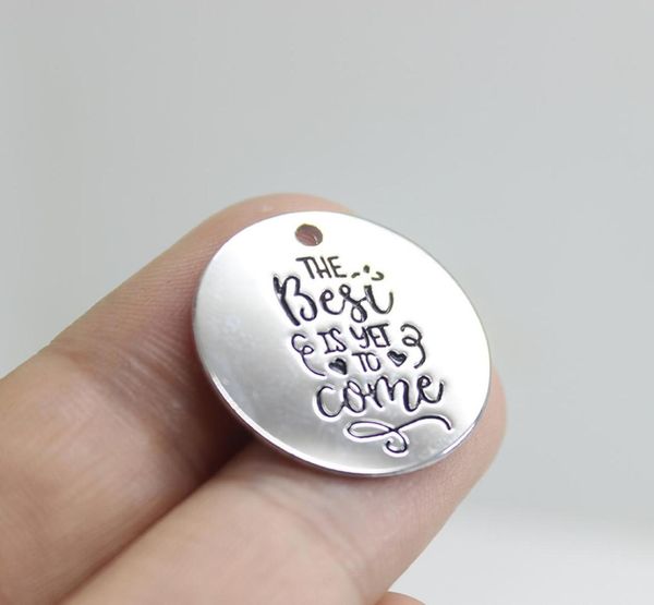 

new fashion 12pcs22mm new series alloy plating quotthe is yet to comequot charm pendants for diy jewelry8845323, Bronze;silver