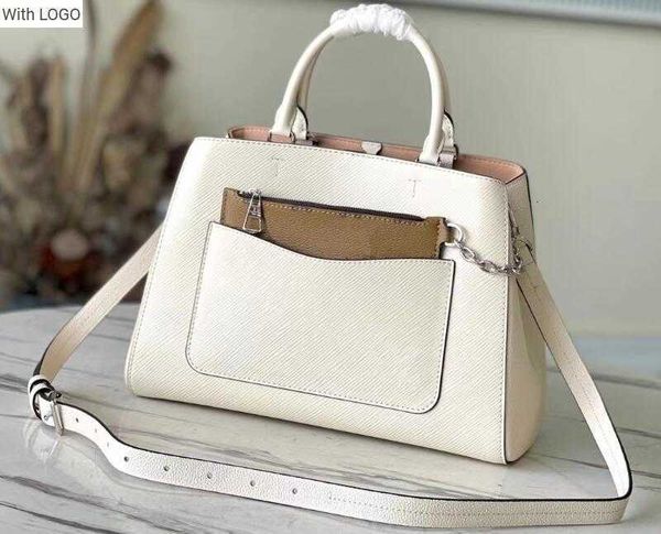 

2023 new 9a bag bags m20520 25cm marelle bb tote white epi leather shoulder handbags purse for women dust bag, Black