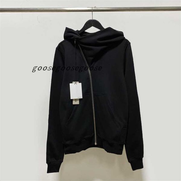 

ro hoodie rick casual sweatshirt oversized hoodies sweatshirts streetwear hip hop owens hoodie for men 220721, Black
