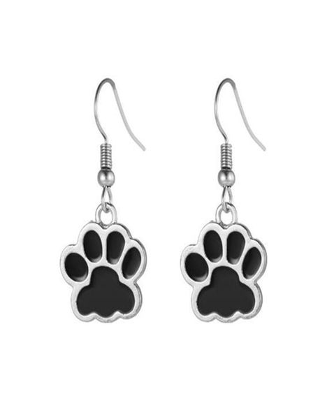 

animal pet paw print charms earrings punk jewelry enamel dog footprint gifts puppy cute children dangle earring fashion jewelry re1835933, Golden