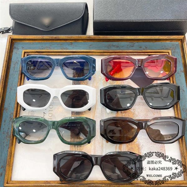 

2023 new luxury designer pjia 23 new sunglasses women's net red same style personalized polygon frame plate sunglasses spr66w, White;black