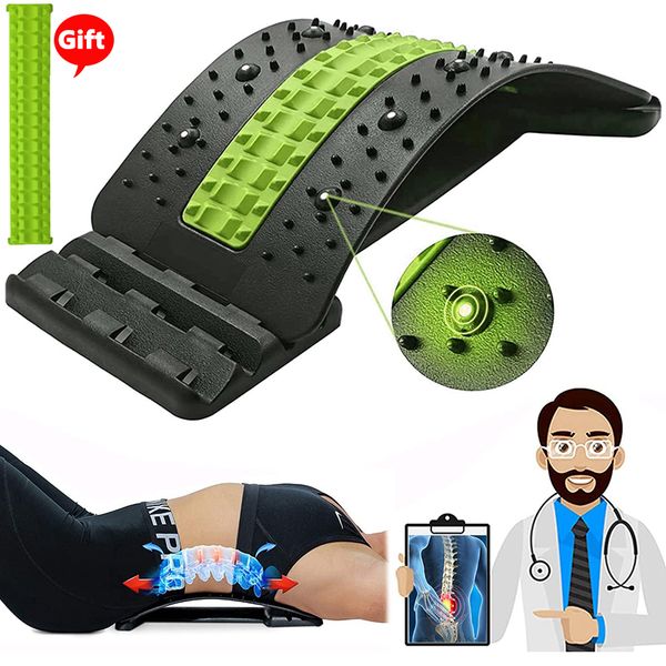 

other massage items 4 level back massager magnetic therapy stretcher neck stretch tools lumbar support pain relief 230801