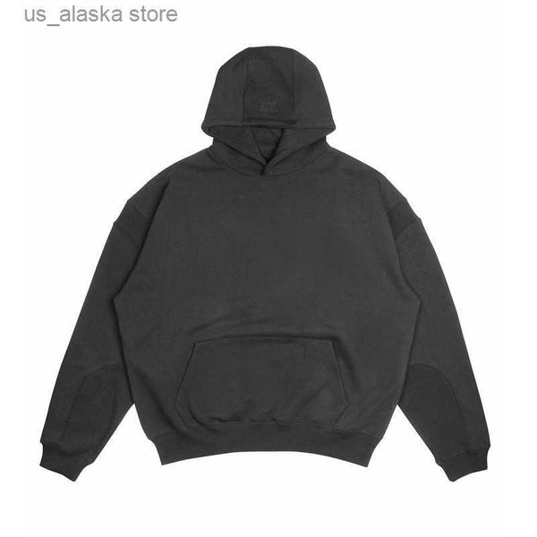 

men's hoodies sweatshirts heavy fabric solid color far.archive hoodie hooded men women 1 1 tags high street loose vintage pullover t230, Black