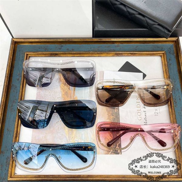 

2023 luxury designer 23 new one-piece goggles sunglasses net red sunglasses ch4243, White;black