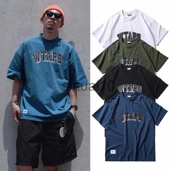 

men's t-shirts 2023 wtaps summer short sleeve t-shirt japanese men's print trend loose cotton tx911 j230731, White;black