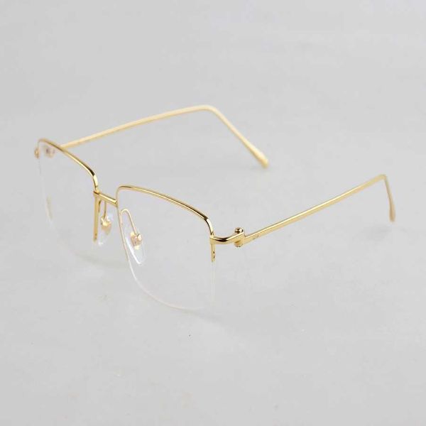 

2023 new luxury designer sunglasses kajia series 0071 ultra light pure titanium myopia lens business style eye frame, White;black
